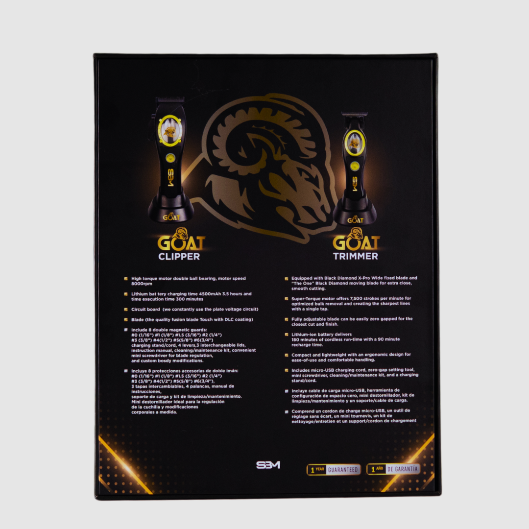GOAT Combo – Clipper & Trimmer de Alta Precisión