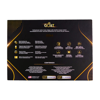 Reverso de la caja de la SBM GOAT Clipper